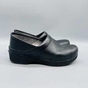 Dansko Shoes Womens 7.5 Black Leather LT Professional Clog Comfort Work Nursing